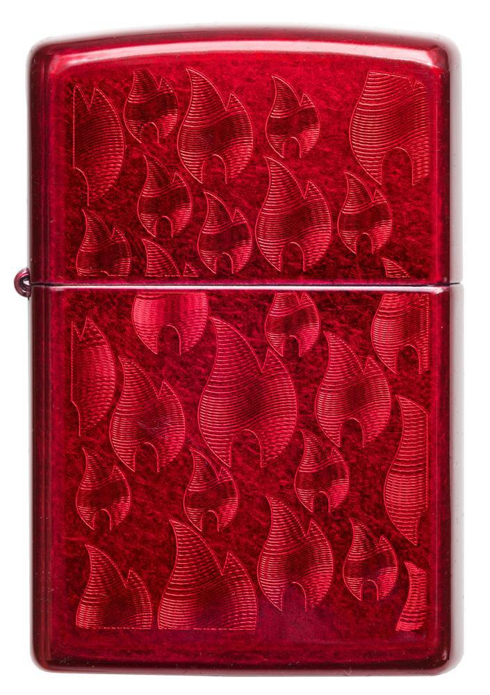 Zippo Iced Flame Candy Apple Red Pocket Lighter Zippo